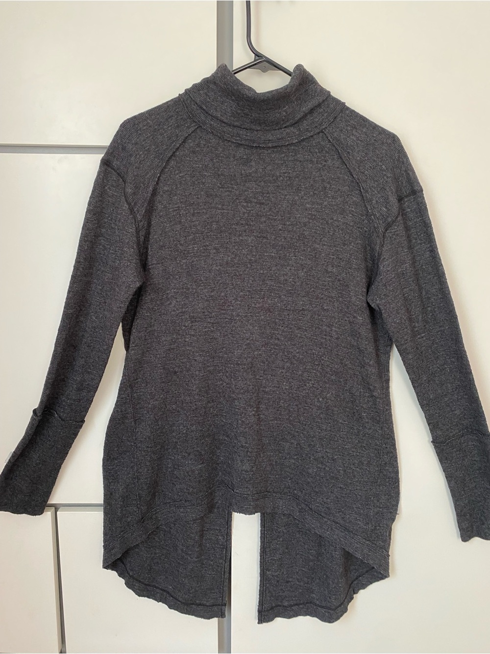 We The Free Charcoal Gray Cowl Turtleneck Sweater